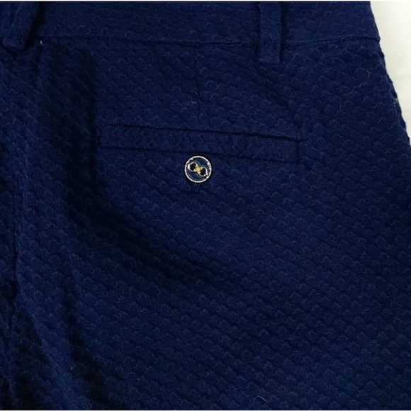 C. Wonder Womens Textured Jacquard Cotton Navy Diamond Skinny Pants Size 2 - Picture 3 of 7